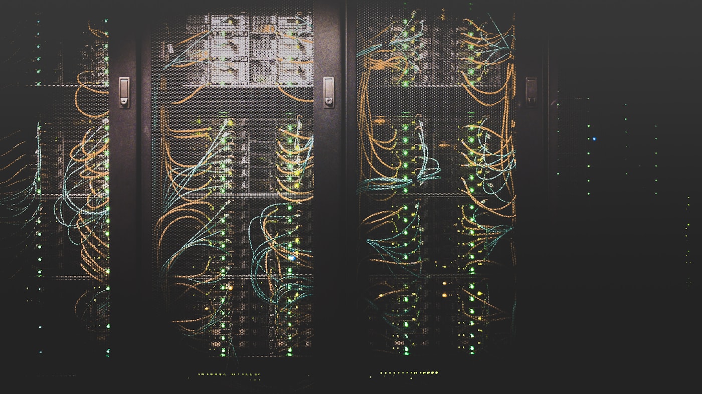 Data center server racks powering Chabka game hosting