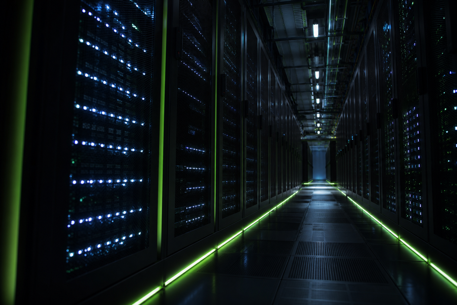 BV DataCenter server aisle powering Chabka game nodes
